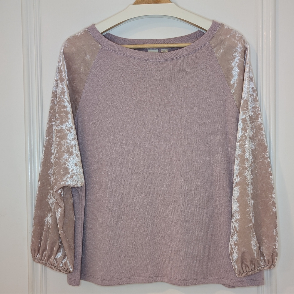 GAP Softspun Velvet Raglan Sleeve Top